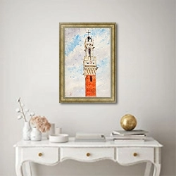 «Bell Tower, Italy» в интерьере в классическом стиле над столом