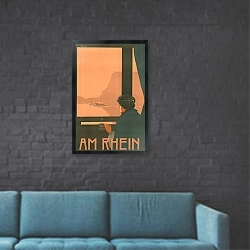 «Am Rhein» в интерьере в стиле лофт с черной кирпичной стеной