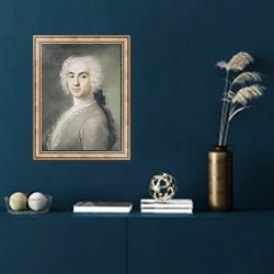 «Portrait of a Man 9» в интерьере в классическом стиле в синих тонах