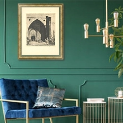 «A Sultan» в интерьере в классическом стиле с зеленой стеной