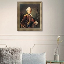 «Портрет графа Петра Борисовича Шереметева» в интерьере в классическом стиле в светлых тонах