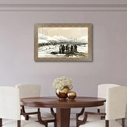 «Graves at the head of the harbour in Balaklava» в интерьере столовой в классическом стиле