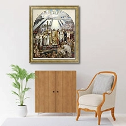 «Крещение Руси» в интерьере в классическом стиле над комодом