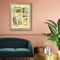 «Miscellaneous Articles 1» в интерьере классической гостиной над диваном