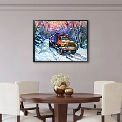 «Path through the snow» в интерьере столовой в классическом стиле