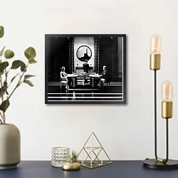 «Гарбо Грета 87» в интерьере в стиле ретро над столом