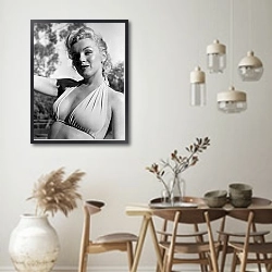 «Monroe, Marilyn 19» в интерьере столовой в стиле ретро