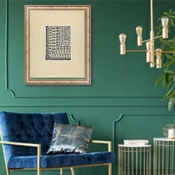 «Coverlet» в интерьере в классическом стиле с зеленой стеной