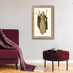 «Queen Boadicea» в интерьере гостиной в бордовых тонах