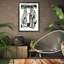 «Милостыня» в интерьере комнаты в этническом стиле