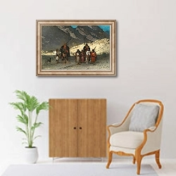 «Arabian Sheikhs in the Mountains» в интерьере в классическом стиле над комодом