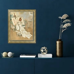 «Знаток» в интерьере в классическом стиле в синих тонах