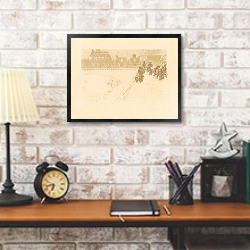 «Le Pont» в интерьере кабинета в стиле лофт над столом