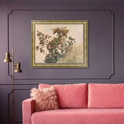 «Рогнебертр, Ванг» в интерьере гостиной с розовым диваном