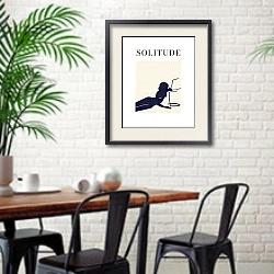 «Solitude» в интерьере столовой в скандинавском стиле с кирпичной стеной