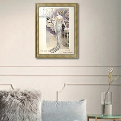 «Ball gown, from 'Les Grandes Modes de Paris'» в интерьере в классическом стиле в светлых тонах