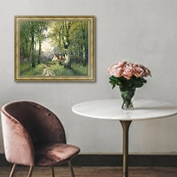 «Frühling» в интерьере в классическом стиле над креслом