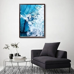 «Морская пена 3» в интерьере в стиле минимализм над креслом
