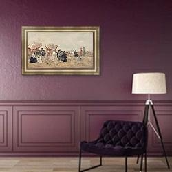 «Villers, scene de la plage» в интерьере в классическом стиле в фиолетовых тонах