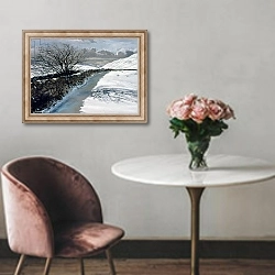 «Snow Above Barbondale, Barbon, nr Kirby Lonsdale, Cumbria» в интерьере в классическом стиле над креслом