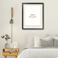 «Aspire to inspire» в интерьере белой спальни в скандинавском стиле