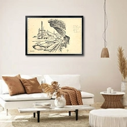 «Bekkers Houthandel te Zaandam.» в интерьере светлой гостиной в стиле ретро