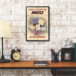 «Tabacs and Cigarettes Jobert.- les plus appréciées» в интерьере кабинета в стиле лофт над столом