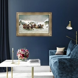 «Масленица. 1889» в интерьере в классическом стиле в синих тонах