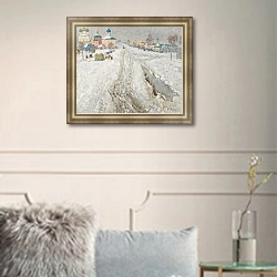 «Russian Town Under The Snow» в интерьере в классическом стиле в светлых тонах