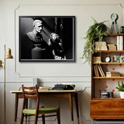 «Гарбо Грета 98» в интерьере кабинета в стиле ретро над столом