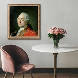 «Louis XVI 1786» в интерьере в классическом стиле над креслом