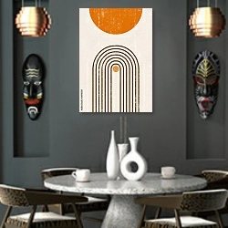 «Утомленное солнце 34» в интерьере в этническом стиле над столом
