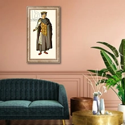 «Justinian» в интерьере классической гостиной над диваном