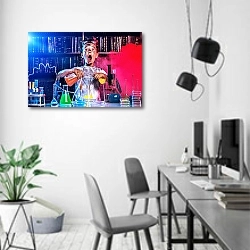 «Маленький химик» в интерьере современного офиса в минималистичном стиле