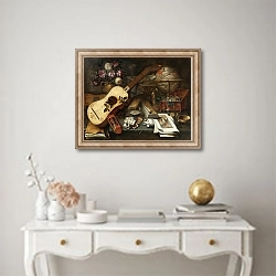 «Still Life With A Guitar» в интерьере в классическом стиле над столом