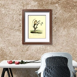 «Обезьяна Simia polycomos» в интерьере кабинета с песочной стеной над столом