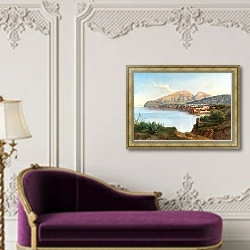 «Вид На Сорренто» в интерьере в классическом стиле над банкеткой