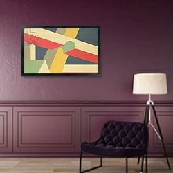 «Transverse Beams, 1928-32» в интерьере в классическом стиле в фиолетовых тонах