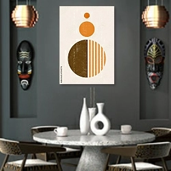 «Утомленное солнце 64» в интерьере в этническом стиле над столом