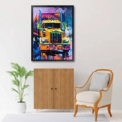 «On the way to the destination» в интерьере в классическом стиле над комодом