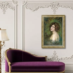 «Цикада» в интерьере в классическом стиле над банкеткой