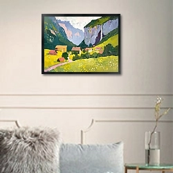 «Waterfall serenity» в интерьере в классическом стиле в светлых тонах