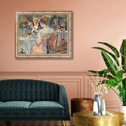 «Evening In A Parisian Cafe» в интерьере классической гостиной над диваном