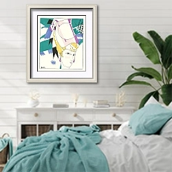 «Le chapeau en porcelaine» в интерьере спальни в стиле прованс с голубыми деталями