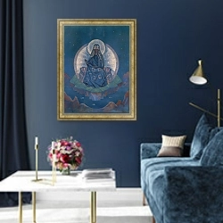 «Матерь Мира.» в интерьере в классическом стиле в синих тонах