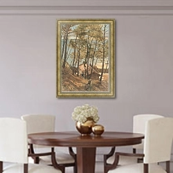 «Вид с холма на коттедж на берегу Аркашонского залива» в интерьере столовой в классическом стиле