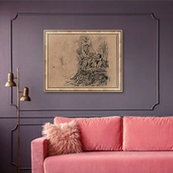 «Don Quixote» в интерьере гостиной с розовым диваном
