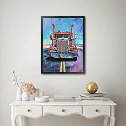 «Red truck path» в интерьере в классическом стиле над столом