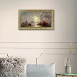 «Venise – Vue de San Giorgio Maggiore» в интерьере в классическом стиле в светлых тонах