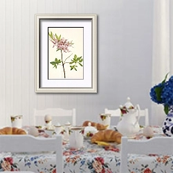 «Pinxterbloom. Azalea nudiflora» в интерьере столовой в стиле прованс над столом